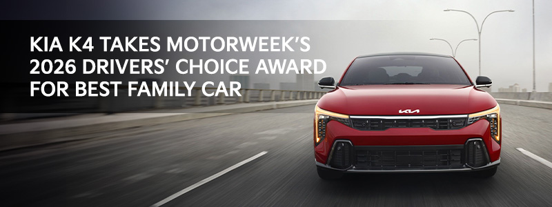 2026 Kia K4 Wins MotorWeek Best Family Car Award