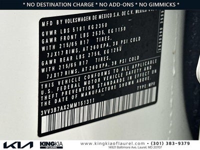 2021 Volkswagen Tiguan 2.0T SE | Sunroof