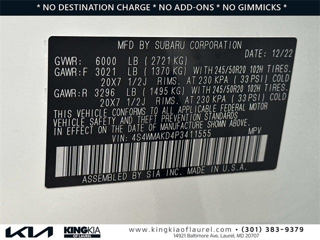 2023 Subaru Ascent Onyx Edition | 7 Passenger