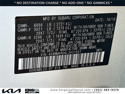 2020 Subaru Ascent Touring | AWD | Pano Moonroof