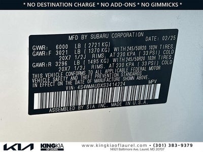 2025 Subaru Ascent Touring | Panoramic Sunroof