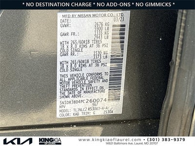 2023 Nissan Pathfinder Rock Creek | 4WD | Clean Carfax