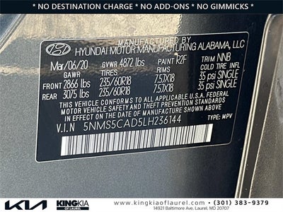 2020 Hyundai Santa Fe Limited | AWD