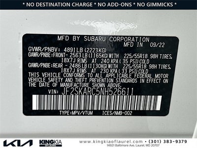 2022 Subaru Forester Touring | AWD