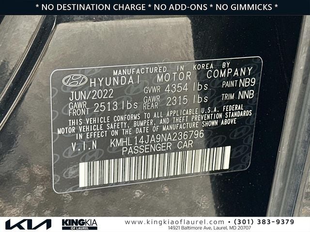 2022 Hyundai Sonata SEL