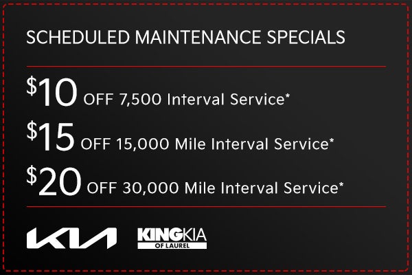 Scheduled Maintenance Specials