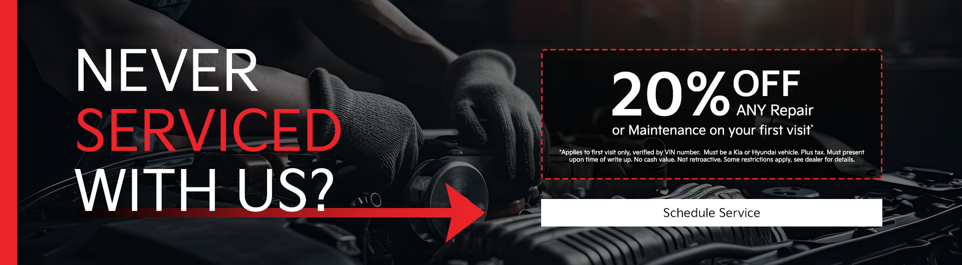 Never Serviced With Us?